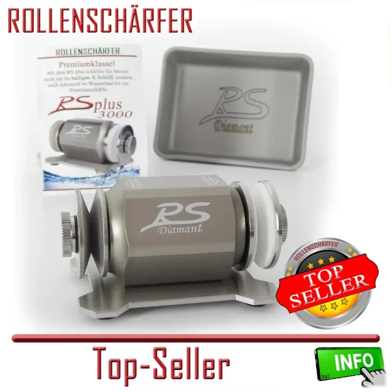Rollenschärfer RSplus 3000 mit Schleifscheibe, Bestseller-Auszeichnung.